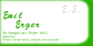 emil erger business card